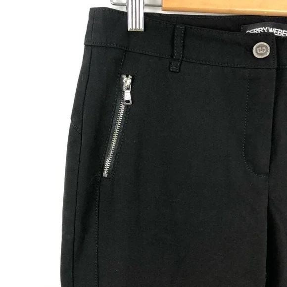 Gerry Weber Zip Pocket Black Pants - Picture 4 of 15